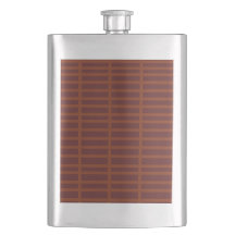 Rotes orangefarbenes Streifenmuster Flask