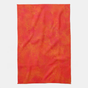 Rotes Oranges abstraktes Muster Geschirrtuch