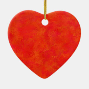 Rotes oranges abstraktes Muster Keramik Ornament