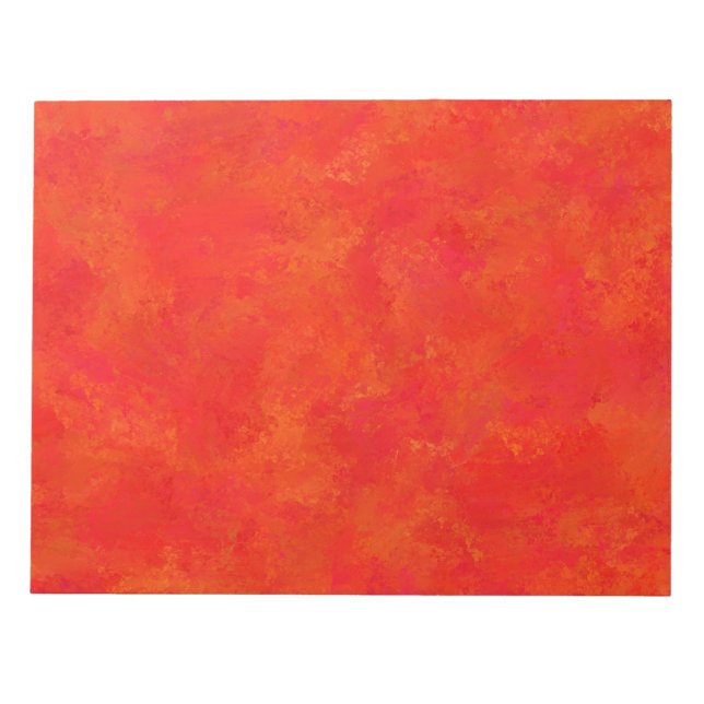 Rotes Oranges Abstraktes Muster Notizblock (Vorderseite)