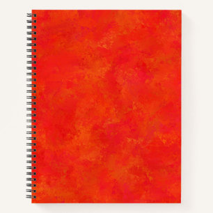 Rotes oranges abstraktes Muster Notizbuch