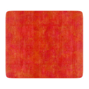 Rotes Oranges Abstraktes Muster Schneidebrett