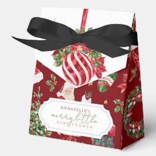 Rotes Ornament Fröhliche kleine Babyparty Geschenkschachtel