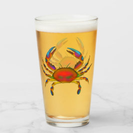 Rotes Ozean-Krabben-Trommel-Glas Glas