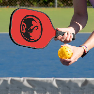 Rotes Paddelpaddel aus dem Schwarzen Drachen Pickleball Schläger