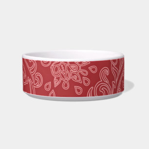Rotes Paisley-Damask-Designer-Blumen-Vintage-Klass Napf