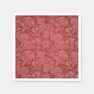 Rotes Paisley-Damask-Designer-Blumen-Vintage-Klass Serviette