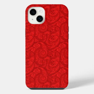 Rotes Paisley iPhone 14 Plus Hülle