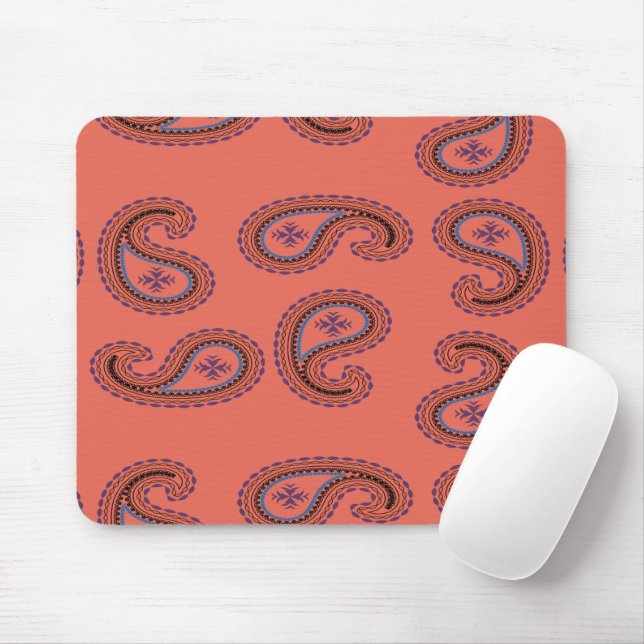 Rotes Paisley Mousepad (Mit Mouse)