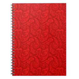 Rotes Paisley Notizblock