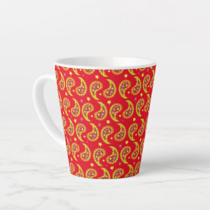 Rotes Paisley personalisiertes Weihnachten Milchtasse