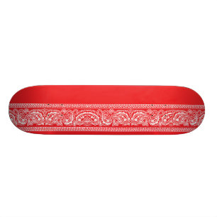 Rotes Paisley-Skateboard Pro Skateboard