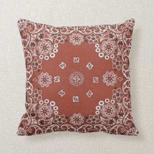 rotes Paisleybandana-Wurfskissen Kissen