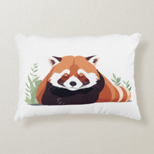 Rotes Panda Adorable Süße Tier Schlafen Entspannen Dekokissen