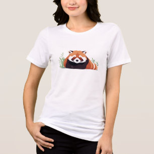 Rotes Panda Adorable Süße Tier Schlafen Entspannen Tri-Blend Shirt