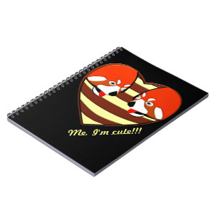Rotes Panda-Liebe Notizblock