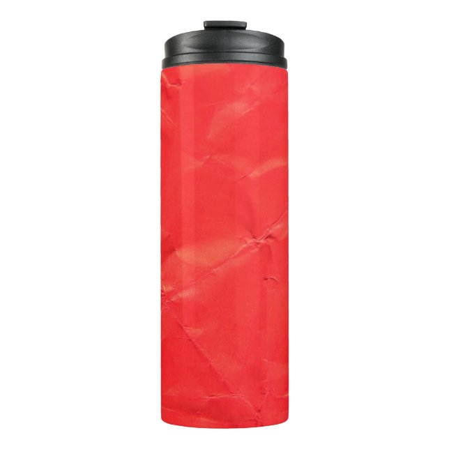 Rotes Papier abstrakte Textur Hintergrund Abstract Thermosbecher (Vorderseite)