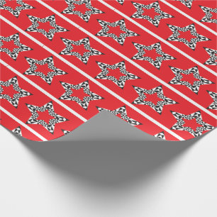 Rotes Papier mit festem Sternenhimmel Geschenkpapier