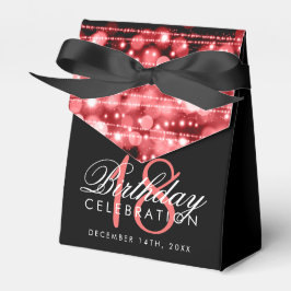 Rotes Party Glitzern 18. Geburtstag Gefallen Geschenkschachtel
