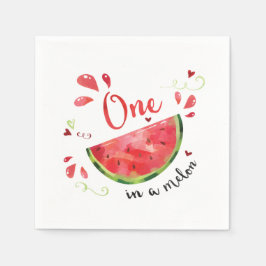 Rotes Party in Melon 1. Geburtstag Napkins Serviette