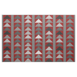Rotes Patchwork-Look "Flying Geese" Stoff