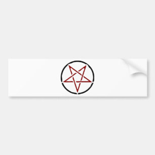 Rotes Pentagramm Autoaufkleber