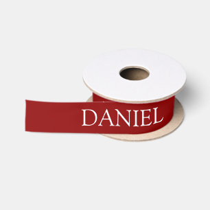 Rotes personalisiertes Namensband Satinband