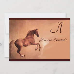 ROTES PFERD Party Gold Metallic Einladung
