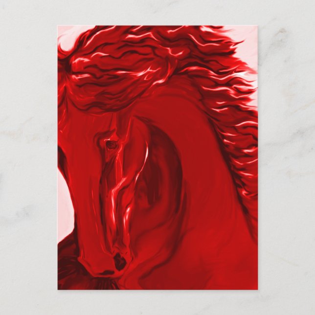 Rotes Pferd Postkarten 21 (Vorderseite)
