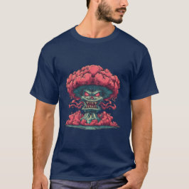 Rotes Pilzwolken-Monster-T-Shirt T-Shirt