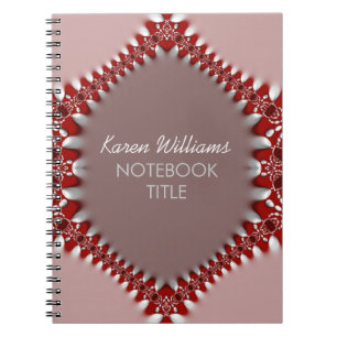 Rotes Pink Batik-Spitzen-Notizbuch Notizblock