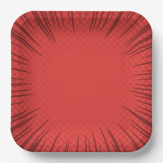 Rotes Pinwheel-Papier Pappteller
