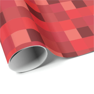 Rotes Pixelated Muster Geschenkpapier