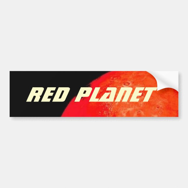 Rotes Planeten-Steigen Autoaufkleber (Vorne)