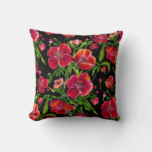Rotes Poppy Garden Kissen