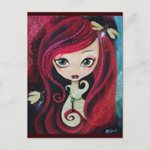 "Rotes Portrait" Postkarte