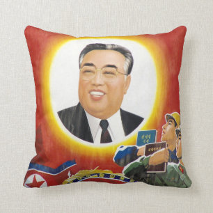 Rotes Porträt-Kissen Kim Il-sung Kissen