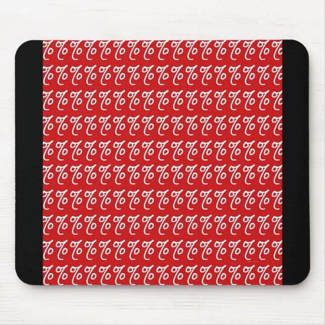 ROTES PROZENTZEICHEN MOUSEPAD (Vorne)