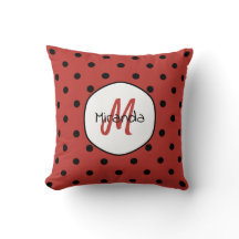 Rotes Punkte-Monogramm