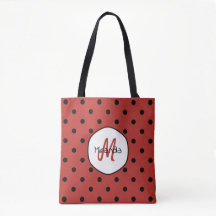 Rotes Punkte-Monogramm