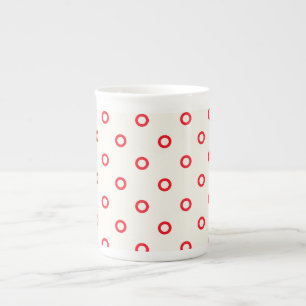 rotes Punktrodesign Prozellantasse