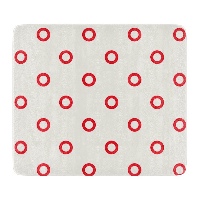 rotes Punktrodesign Schneidebrett (Vorderseite)