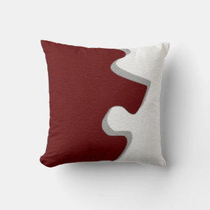Rotes Puzzle Piece Pillows Kissen