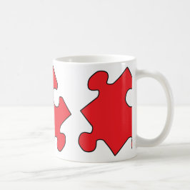 ROTES PUZZLE-STÜCK KAFFEETASSE