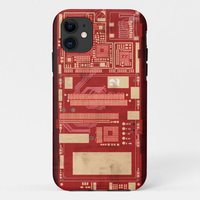 Rotes PWB-Stromkreis boart Case-Mate iPhone Hülle (Rückseite)