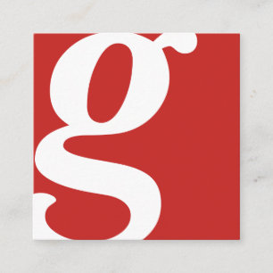 rotes Quadrat Quadratische Visitenkarte