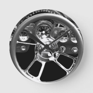 Rotes Rad Runde Wanduhr