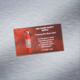 Rotes Rauch und Feuerlöschgerät Magnetische Visitenkarte
