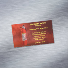 Rotes Rauch und Feuerlöschgerät Magnetische Visitenkarte
