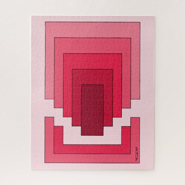 rotes Rechteck Abstrakt (Vertikal)